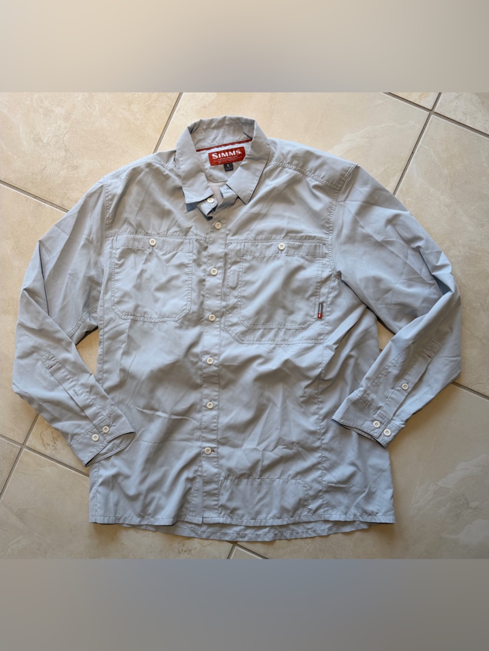 Simms Men’s Fishing Sun Shirt - Size Large